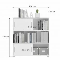 Kommode MOVER - weiß - 4 Schiebetüren - 100x107 cm 10 Kommode MOVER - weiß - 4 Schiebetüren - 100x107 cm -Wohnzimmer Verkäufe 1331001600 04 1600Wx1600H