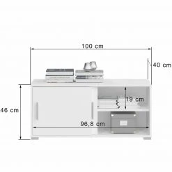 Kommode MOVER - weiß - 2 Schiebetüren - 100x46 cm 10 Kommode MOVER - weiß - 2 Schiebetüren - 100x46 cm -Wohnzimmer Verkäufe 1331001800 04 1600Wx1600H