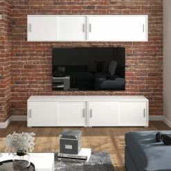 Kommode MOVER - weiß - 2 Schiebetüren - 100x46 cm 11 Kommode MOVER - weiß - 2 Schiebetüren - 100x46 cm -Wohnzimmer Verkäufe 1331001800 05 1600Wx1600H