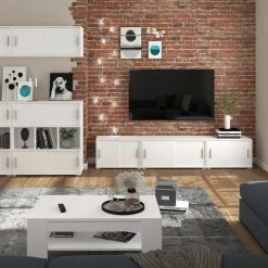 Kommode MOVER - weiß - 2 Schiebetüren - 100x46 cm 12 Kommode MOVER - weiß - 2 Schiebetüren - 100x46 cm -Wohnzimmer Verkäufe 1331001800 06 1600Wx1600H