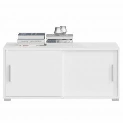 Kommode MOVER - weiß - 2 Schiebetüren - 100x46 cm