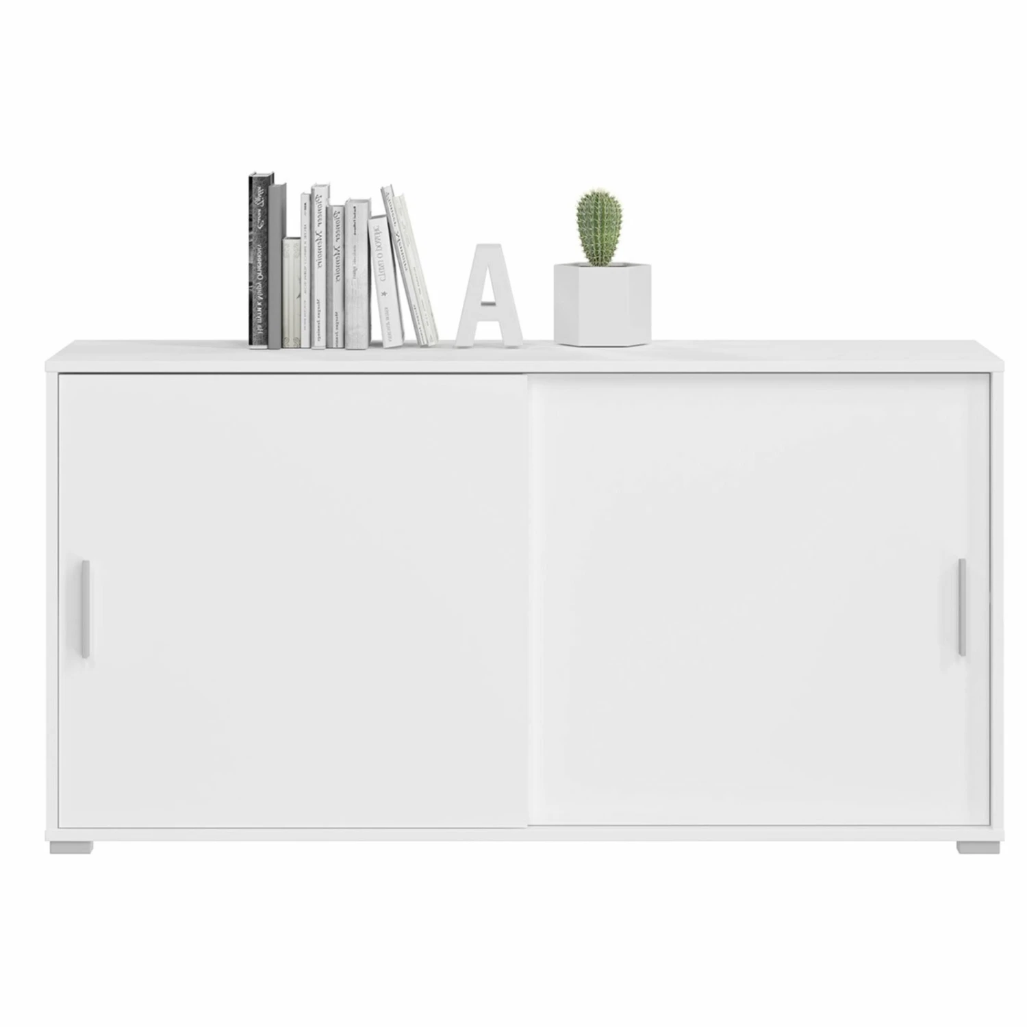 Sideboard MOVER - weiß - 2 Schiebetüren - 136x72 cm 3 Sideboard MOVER - weiß - 2 Schiebetüren - 136x72 cm – Bild 3