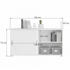 Sideboard MOVER - weiß - 2 Schiebetüren - 136x72 cm 10 Sideboard MOVER - weiß - 2 Schiebetüren - 136x72 cm -Wohnzimmer Verkäufe 1331001900 04 1600Wx1600H