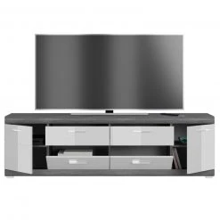 Lowboard SCOUT - Rauchsilber - weiß Hochglanz - 180 cm 7 Lowboard SCOUT - Rauchsilber - weiß Hochglanz - 180 cm -Wohnzimmer Verkäufe 1331003200 03 1600Wx1600H