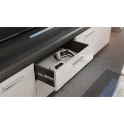 Lowboard SCOUT - Rauchsilber - weiß Hochglanz - 180 cm 8 Lowboard SCOUT - Rauchsilber - weiß Hochglanz - 180 cm -Wohnzimmer Verkäufe 1331003200 04 1600Wx1600H