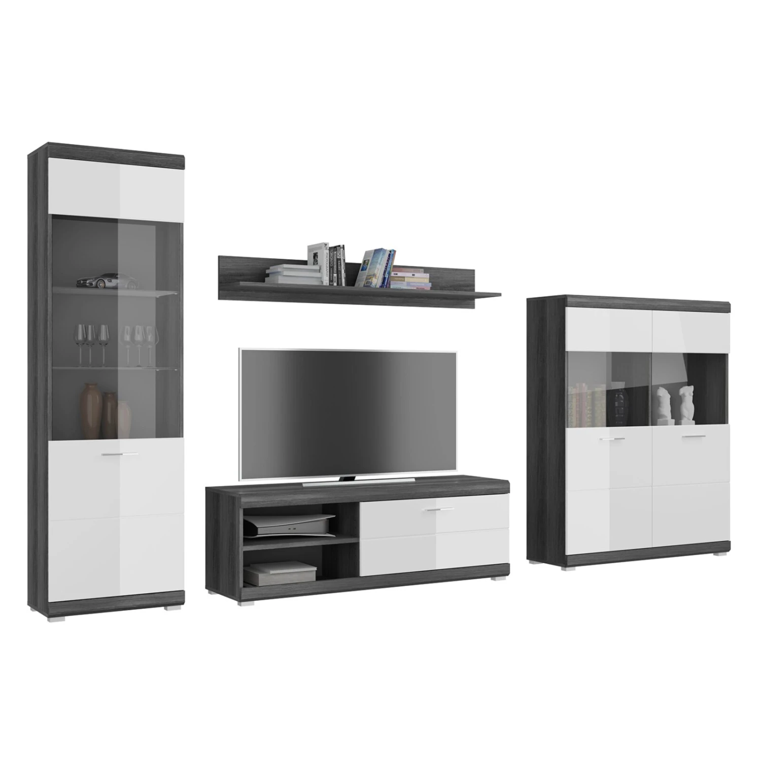 Standvitrine SCOUT - Rauchsilber - weiß Hochglanz - 184 cm hoch 5 Standvitrine SCOUT - Rauchsilber - weiß Hochglanz - 184 cm hoch – Bild 5