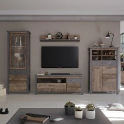 Highboard OLIVER - Tabak Eiche-Matera - 149 cm hoch -Wohnzimmer Verkäufe 1331005200 05 1600Wx1600H