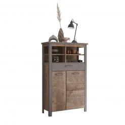 Highboard OLIVER - Tabak Eiche-Matera - 149 cm hoch