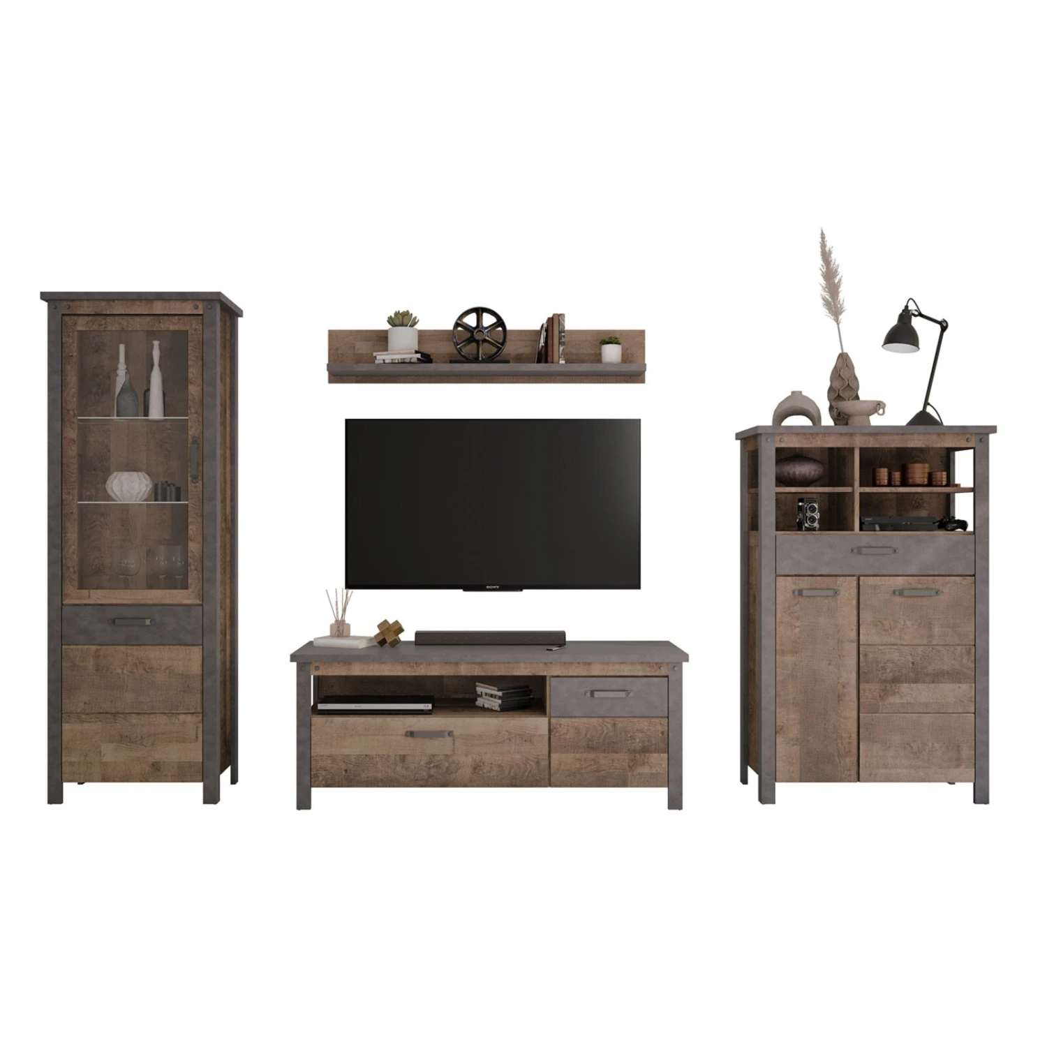 Wandboard OLIVER - Tabak Eiche-Matera - 131 cm breit 3 Wandboard OLIVER - Tabak Eiche-Matera - 131 cm breit – Bild 3