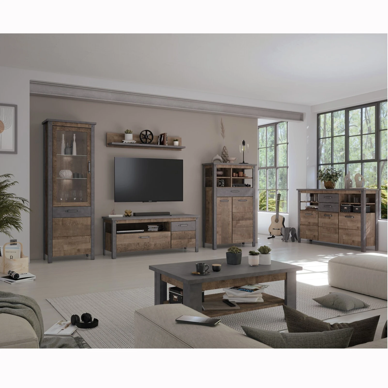 Highboard OLIVER - Tabak Eiche-Matera - 149 cm breit 5 Highboard OLIVER - Tabak Eiche-Matera - 149 cm breit – Bild 5