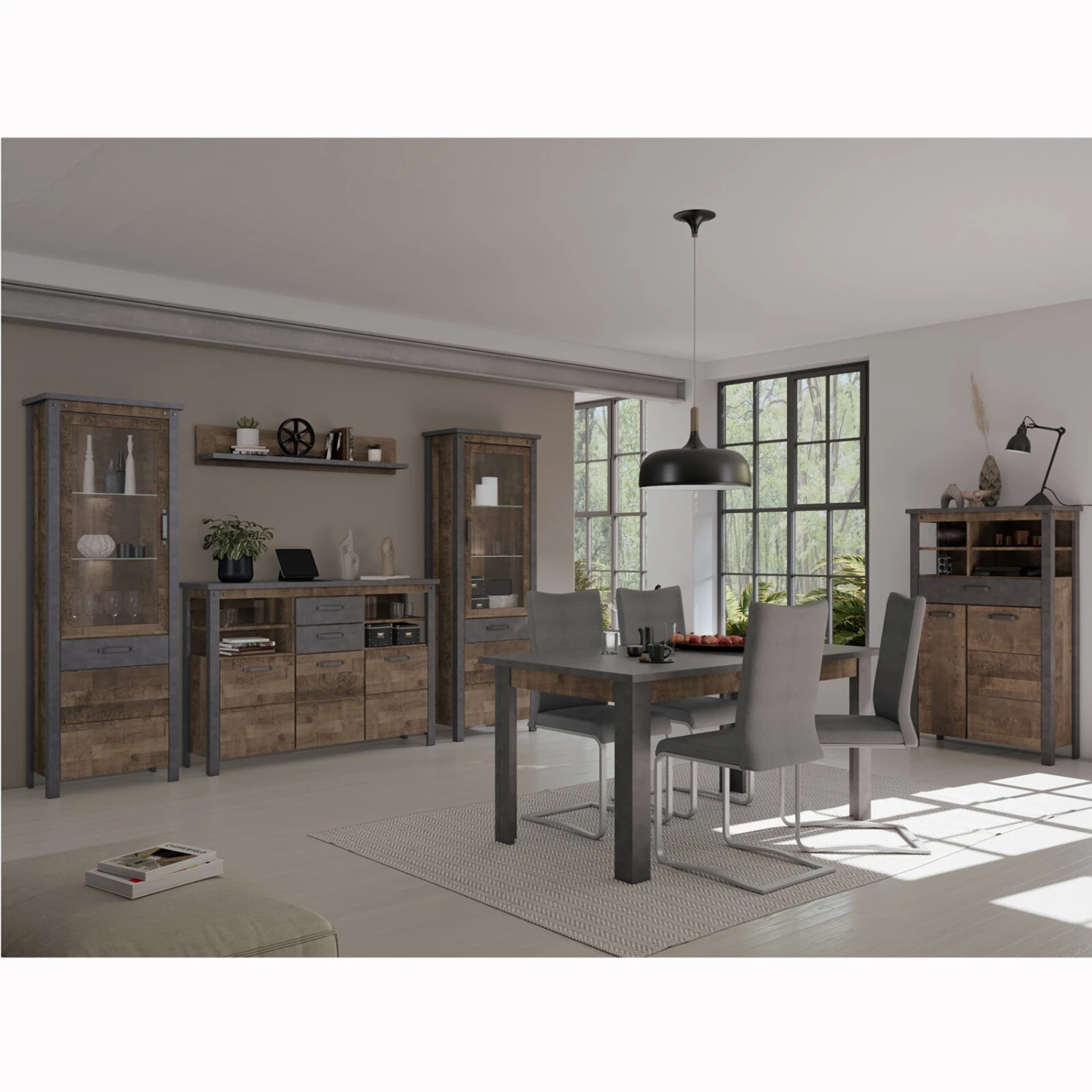 Highboard OLIVER - Tabak Eiche-Matera - 149 cm breit 6 Highboard OLIVER - Tabak Eiche-Matera - 149 cm breit – Bild 6