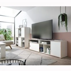 Highboard JESPER - weiß-Eiche - 3 Türen - 121 cm 15 Highboard JESPER - weiß-Eiche - 3 Türen - 121 cm -Wohnzimmer Verkäufe 1331006600 08 1600Wx1600H