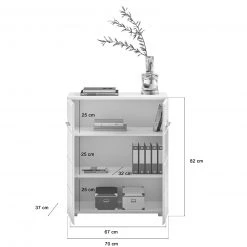 Kommode LINUS - weiß Hochglanz-weiß - 2 Türen - 70 cm -Wohnzimmer Verkäufe 1331007400 04 1600Wx1600H
