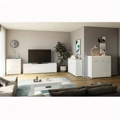 Kommode LINUS - weiß Hochglanz-weiß - 3 Schubkästen - 105 cm -Wohnzimmer Verkäufe 1331007600 07 1600Wx1600H