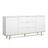 Sideboard GÖTEBORG - weiß-Sonoma Eiche - 180 cm breit