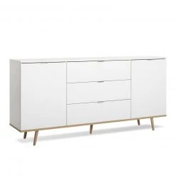Sideboard GÖTEBORG - weiß-Sonoma Eiche - 180 cm breit