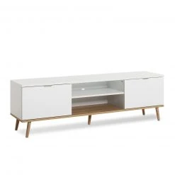 Lowboard GÖTEBORG - weiß-Sonoma Eiche - 160 cm breit