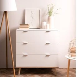 Kommode GÖTEBORG - weiß-Sonoma Eiche - 80 cm breit -Wohnzimmer Verkäufe 1332001300 08 1600Wx1600H