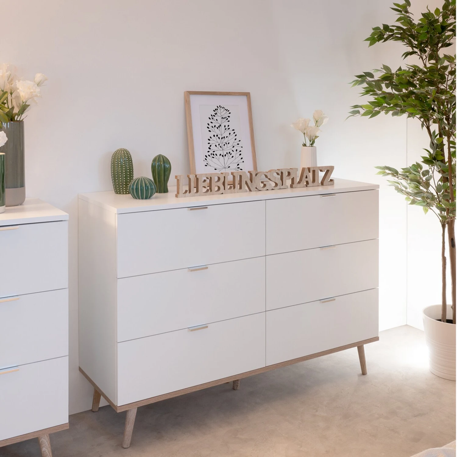 Sideboard GÖTEBORG - weiß-Sonoma Eiche - 120 cm breit 7 Sideboard GÖTEBORG - weiß-Sonoma Eiche - 120 cm breit – Bild 7