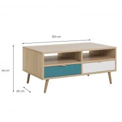 Couchtisch CUBA - Sonoma Eiche - tricolor - 100 cm breit -Wohnzimmer Verkäufe 1332001700 06 1600Wx1600H