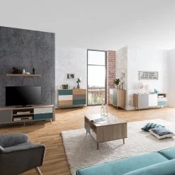 Couchtisch CUBA - Sonoma Eiche - tricolor - 100 cm breit -Wohnzimmer Verkäufe 1332001700 09 1600Wx1600H