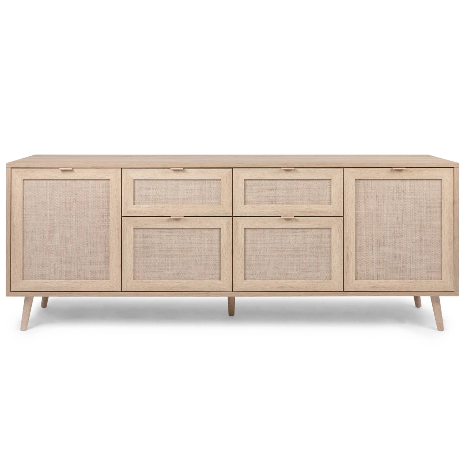 Sideboard BALI - Sonoma Eiche-Rafia geflecht - 180 cm breit 2 Sideboard BALI - Sonoma Eiche-Rafia geflecht - 180 cm breit – Bild 2