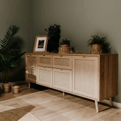 Sideboard BALI - Sonoma Eiche-Rafia geflecht - 180 cm breit 20 Sideboard BALI - Sonoma Eiche-Rafia geflecht - 180 cm breit -Wohnzimmer Verkäufe 1332003000 10 1600Wx1600H