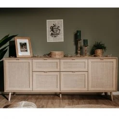 Sideboard BALI - Sonoma Eiche-Rafia geflecht - 180 cm breit 21 Sideboard BALI - Sonoma Eiche-Rafia geflecht - 180 cm breit -Wohnzimmer Verkäufe 1332003000 11 1600Wx1600H