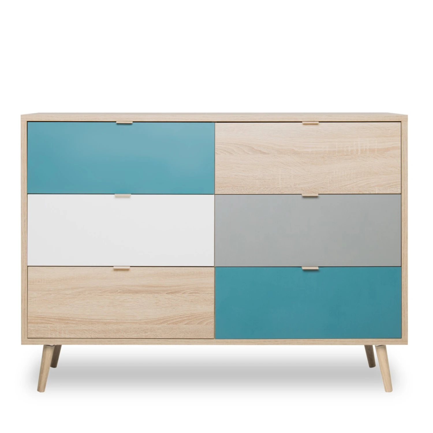 Sideboard CUBA - Sonoma Eiche - tricolor - 120 cm breit 2 Sideboard CUBA - Sonoma Eiche - tricolor - 120 cm breit – Bild 2