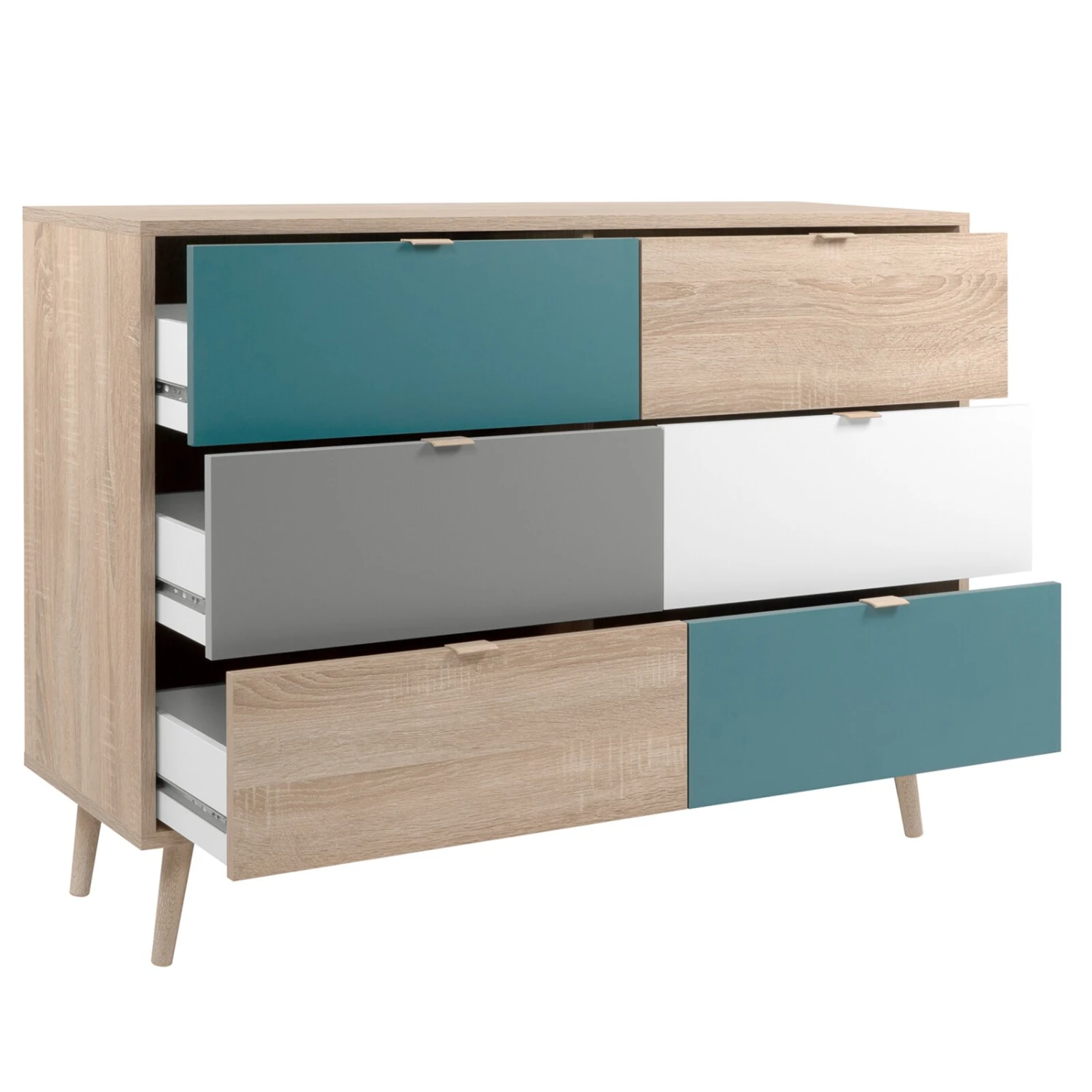 Sideboard CUBA - Sonoma Eiche - tricolor - 120 cm breit 3 Sideboard CUBA - Sonoma Eiche - tricolor - 120 cm breit – Bild 3