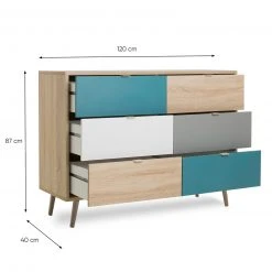 Sideboard CUBA - Sonoma Eiche - tricolor - 120 cm breit 11 Sideboard CUBA - Sonoma Eiche - tricolor - 120 cm breit -Wohnzimmer Verkäufe 1332003500 04 1600Wx1600H