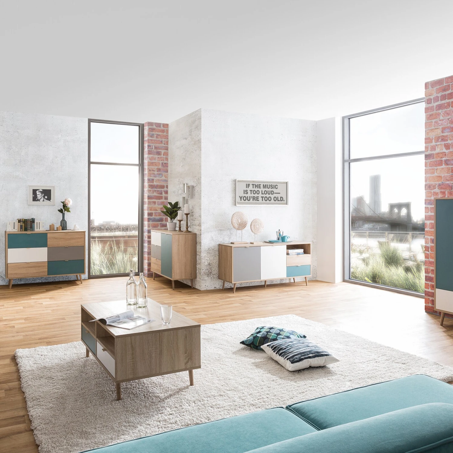 Sideboard CUBA - Sonoma Eiche - tricolor - 120 cm breit 7 Sideboard CUBA - Sonoma Eiche - tricolor - 120 cm breit – Bild 7