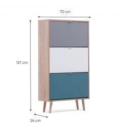 Schuhkipper CUBA - Sonoma Eiche - tricolor- 70 cm breit -Wohnzimmer Verkäufe 1332003600 05 1600Wx1600H