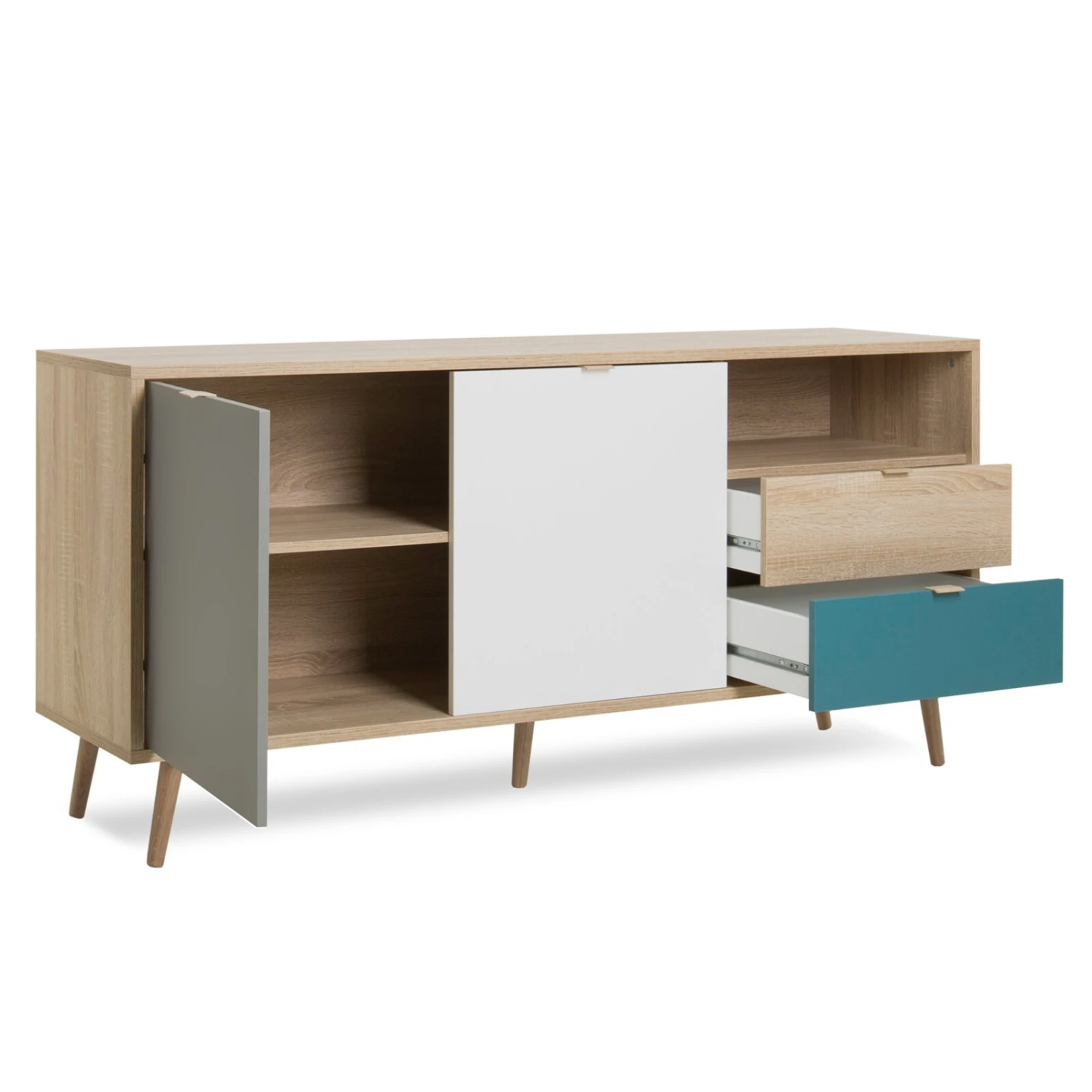 Sideboard CUBA - Sonoma Eiche - tricolor- 150 cm breit 3 Sideboard CUBA - Sonoma Eiche - tricolor- 150 cm breit – Bild 3