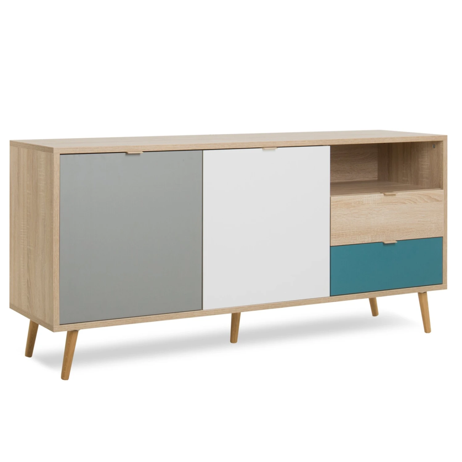 Sideboard CUBA - Sonoma Eiche - tricolor- 150 cm breit 1 Sideboard CUBA - Sonoma Eiche - tricolor- 150 cm breit