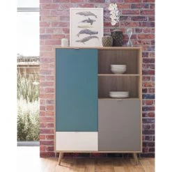 Highboard CUBA - Sonoma Eiche - tricolor - 103 cm breit -Wohnzimmer Verkäufe 1332003800 08 1600Wx1600H