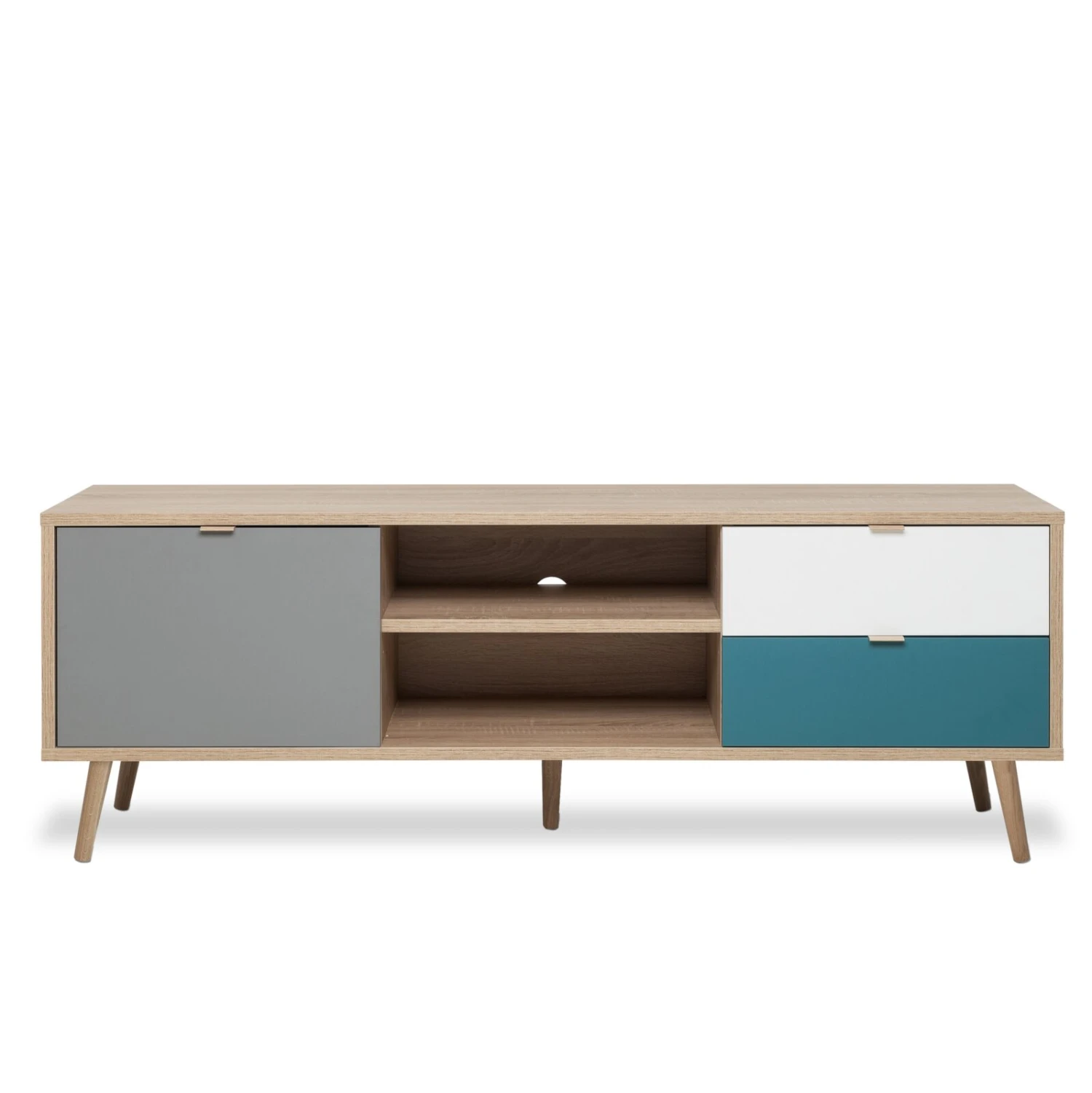 Lowboard CUBA - Sonoma Eiche - tricolor - 150 cm breit 2 Lowboard CUBA - Sonoma Eiche - tricolor - 150 cm breit – Bild 2