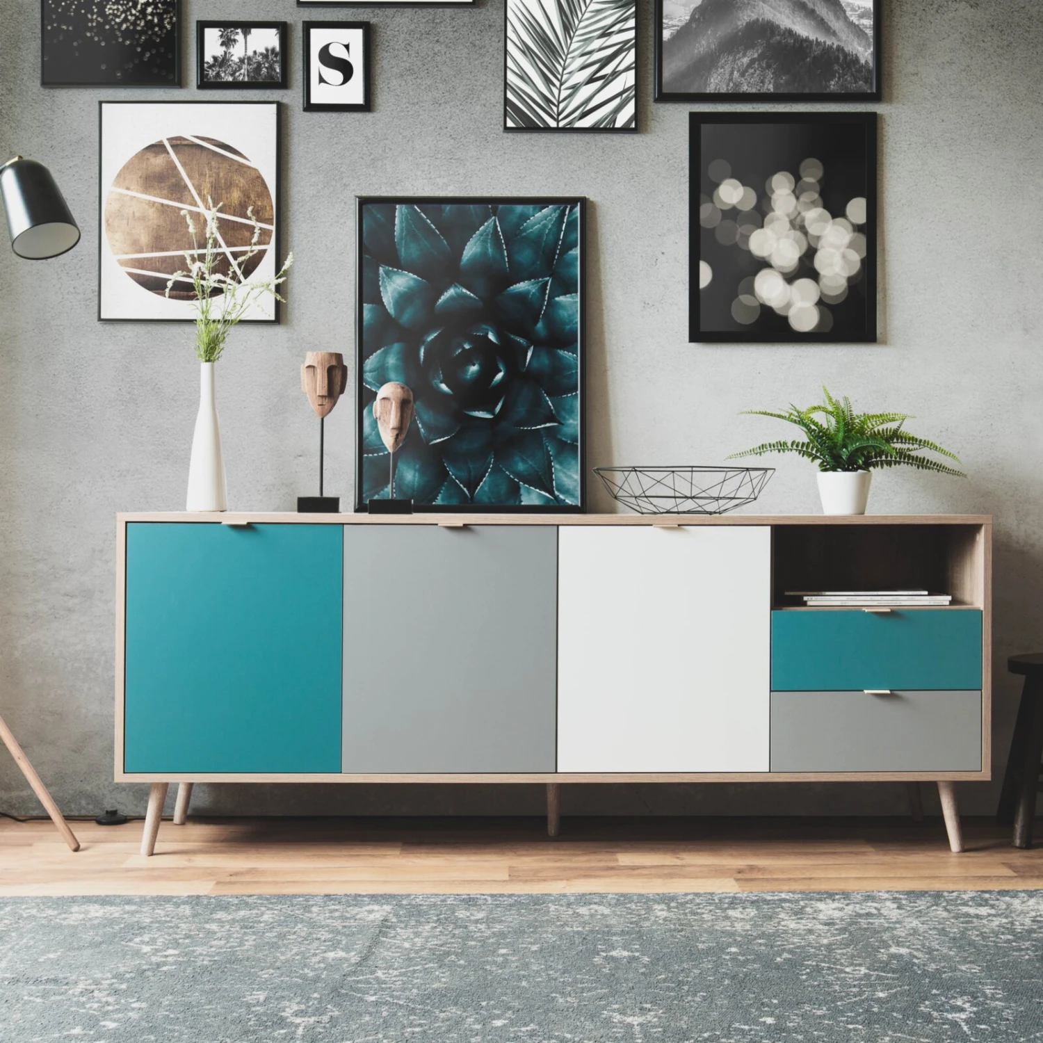 Sideboard CUBA - Sonoma Eiche - tricolor - 180 cm breit 7 Sideboard CUBA - Sonoma Eiche - tricolor - 180 cm breit – Bild 7