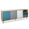 Sideboard CUBA - Sonoma Eiche - tricolor - 180 cm breit