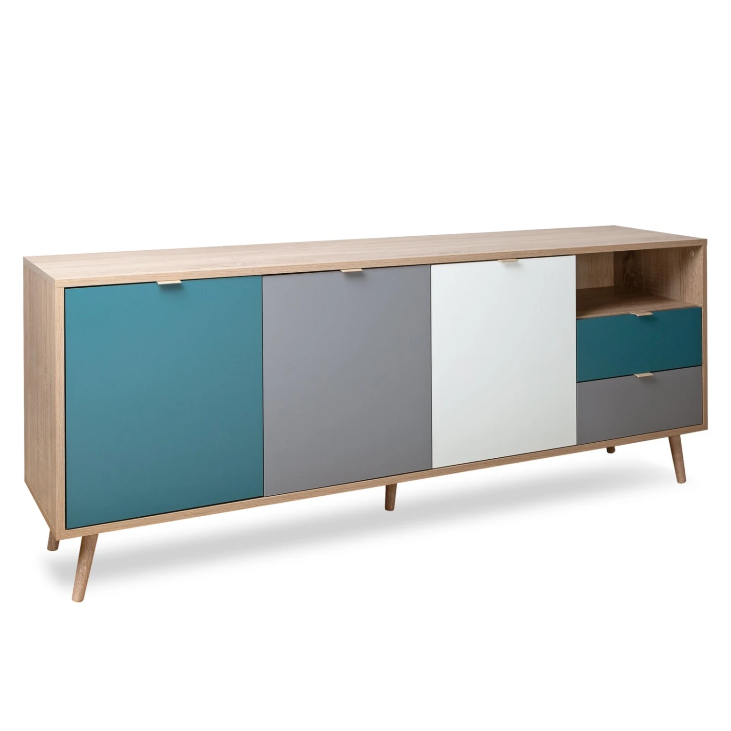 Sideboard CUBA - Sonoma Eiche - tricolor - 180 cm breit 1 Sideboard CUBA - Sonoma Eiche - tricolor - 180 cm breit