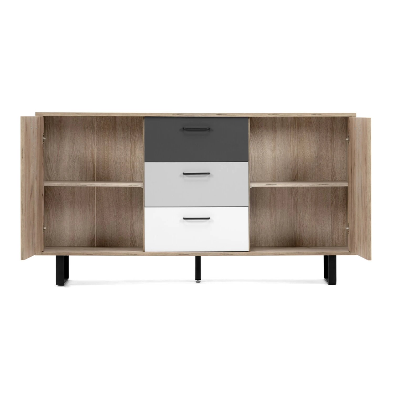 Kommode ORLANDO - Grey Craft Oak-Farbmix - 3 Schubkästen - 160 cm 3 Kommode ORLANDO - Grey Craft Oak-Farbmix - 3 Schubkästen - 160 cm – Bild 3