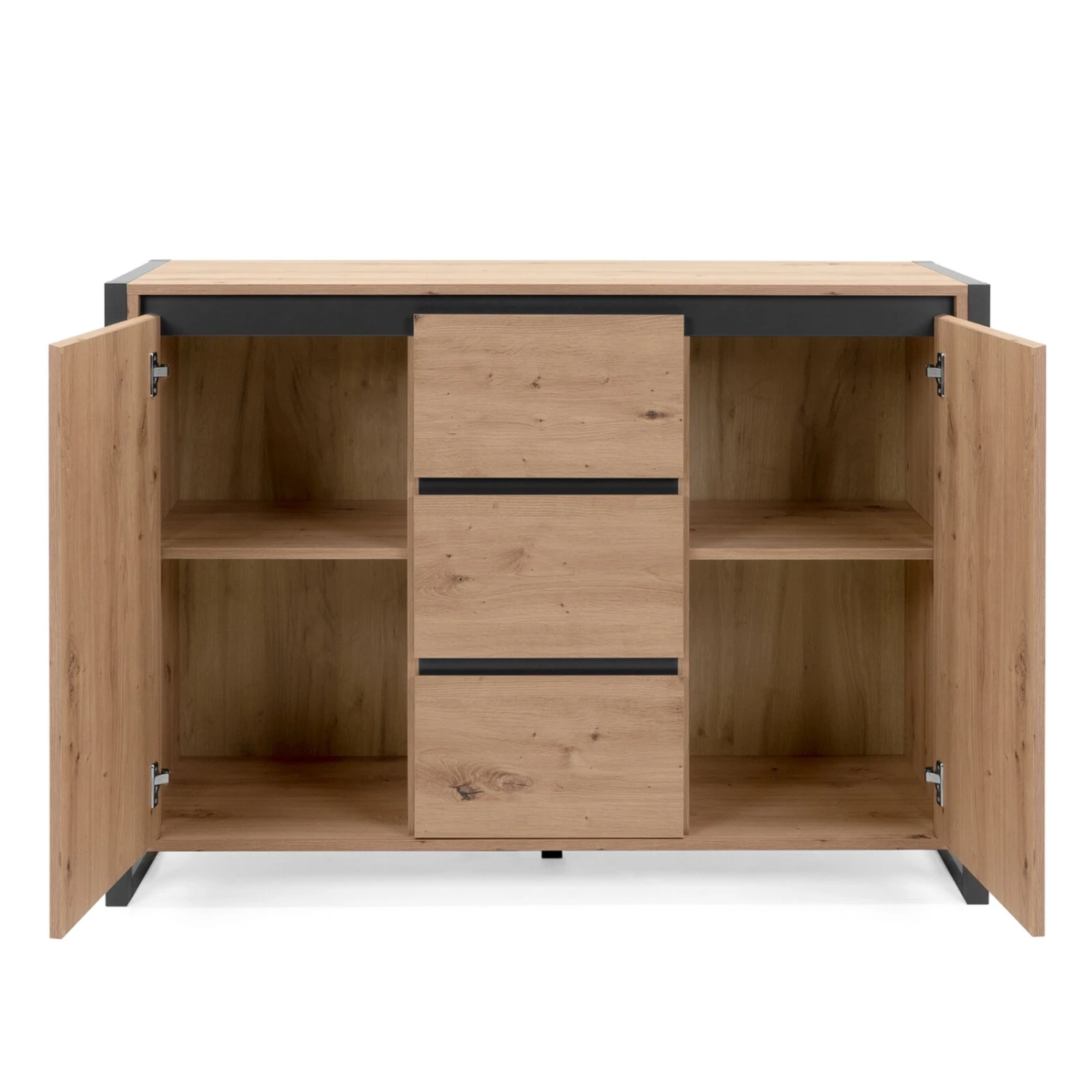 Kommode DENVER - Artisan Eiche-anthrazit - 120 cm 2 Kommode DENVER - Artisan Eiche-anthrazit - 120 cm – Bild 2