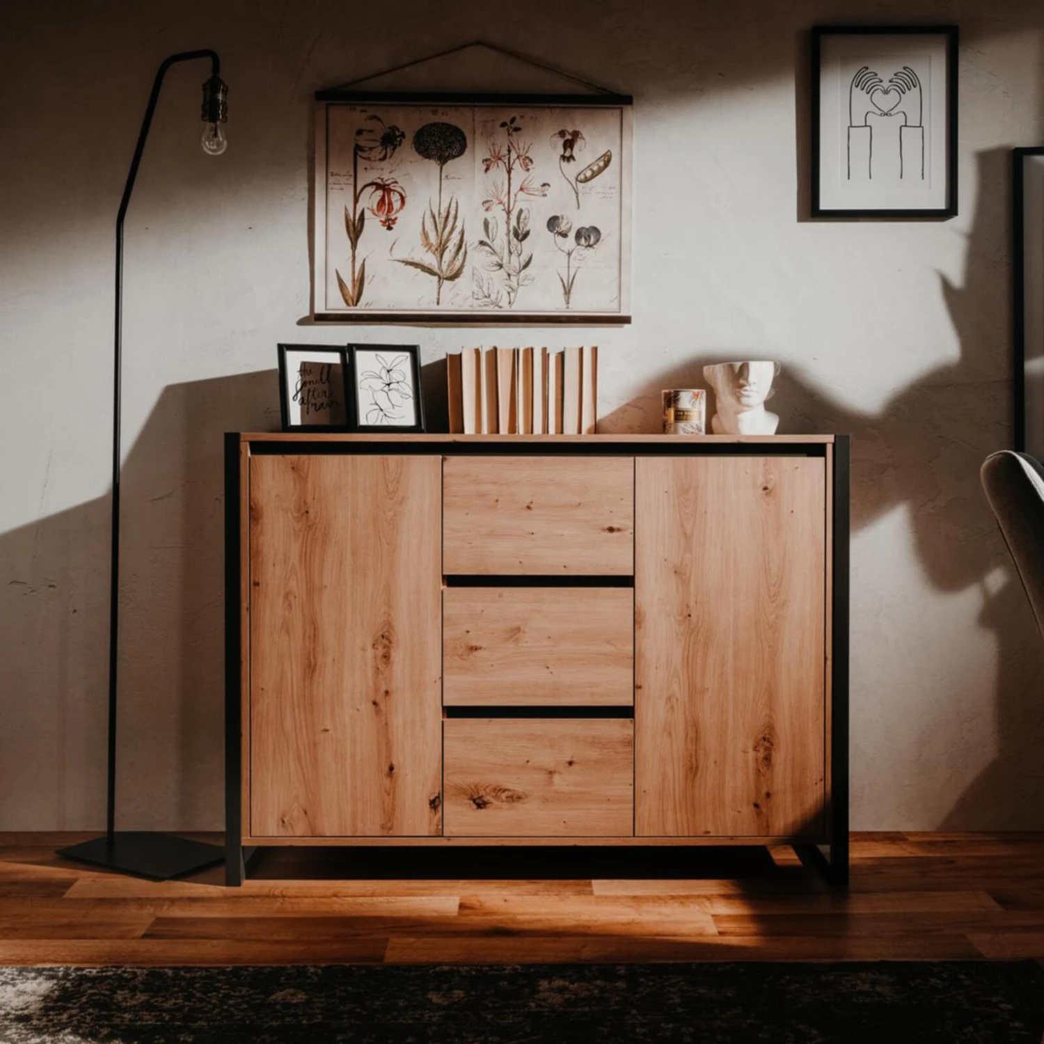 Kommode DENVER - Artisan Eiche-anthrazit - 120 cm 5 Kommode DENVER - Artisan Eiche-anthrazit - 120 cm – Bild 5