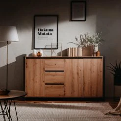 Kommode DENVER - Artisan Eiche-anthrazit - 160 cm -Wohnzimmer Verkäufe 1332006100 04 1600Wx1600H