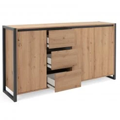 Kommode DENVER - Artisan Eiche-anthrazit - 160 cm -Wohnzimmer Verkäufe 1332006100 09 1600Wx1600H
