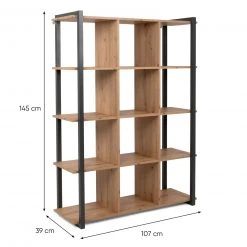 Standregal DENVER - Artisan Eiche-anthrazit - 145 cm -Wohnzimmer Verkäufe 1332006300 04 1600Wx1600H
