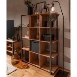 Standregal DENVER - Artisan Eiche-anthrazit - 145 cm -Wohnzimmer Verkäufe 1332006300 07 1600Wx1600H