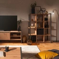 Standregal DENVER - Artisan Eiche-anthrazit - 145 cm -Wohnzimmer Verkäufe 1332006300 08 1600Wx1600H