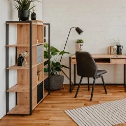 Standregal DENVER - Artisan Eiche-anthrazit - 145 cm -Wohnzimmer Verkäufe 1332006300 10 1600Wx1600H