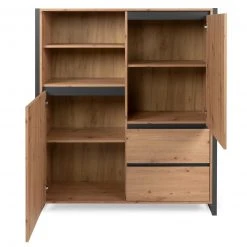 Highboard DENVER - Artisan Eiche-anthrazit - 139 cm -Wohnzimmer Verkäufe 1332006500 03 1600Wx1600H